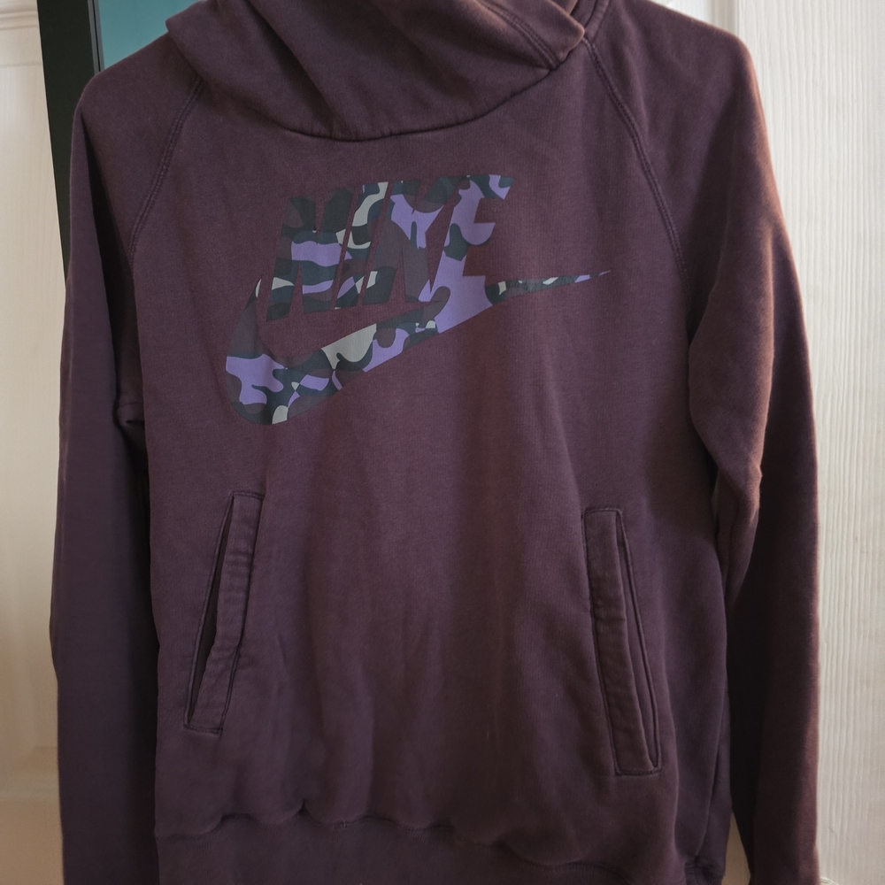 Nike Men's Camouflage Logo Purple Sweater